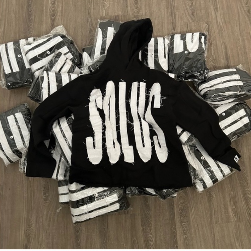 Solus brand black hoodie